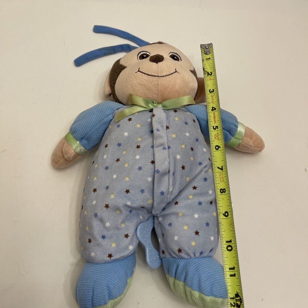 Garanimals Musical Monkey Plush Stuffed Animal 13 Inch Star Pjs Baby Crib Pull - Picture 4 of 4